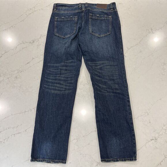 Carbon 2 Cobalt C2C Elemental Jeans Mens 36x32 Blue Button Fly Slight Taper Leg - Picture 2 of 11